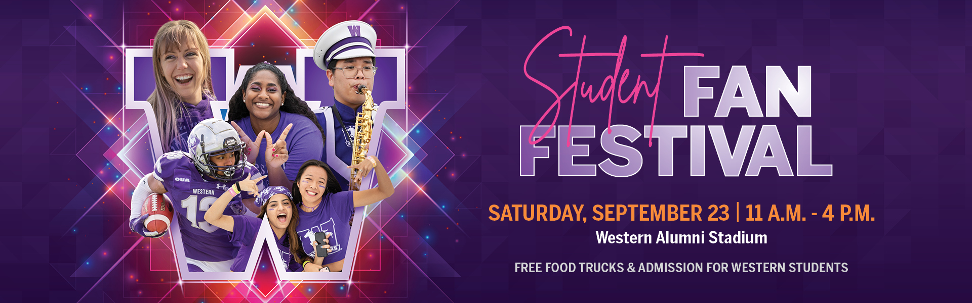 Student Fan Festival September 23 from 11 a.m. - 4 p.m.